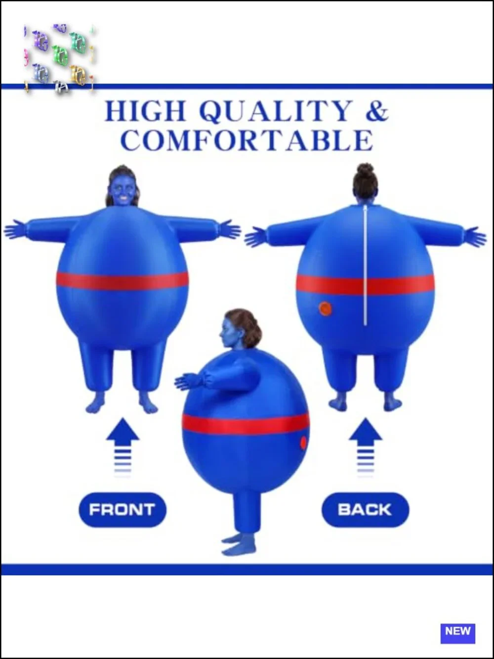 Inflatable Blueberry Costume with Fan for Adults Halloween Cosplay